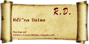 Róna Dalma névjegykártya